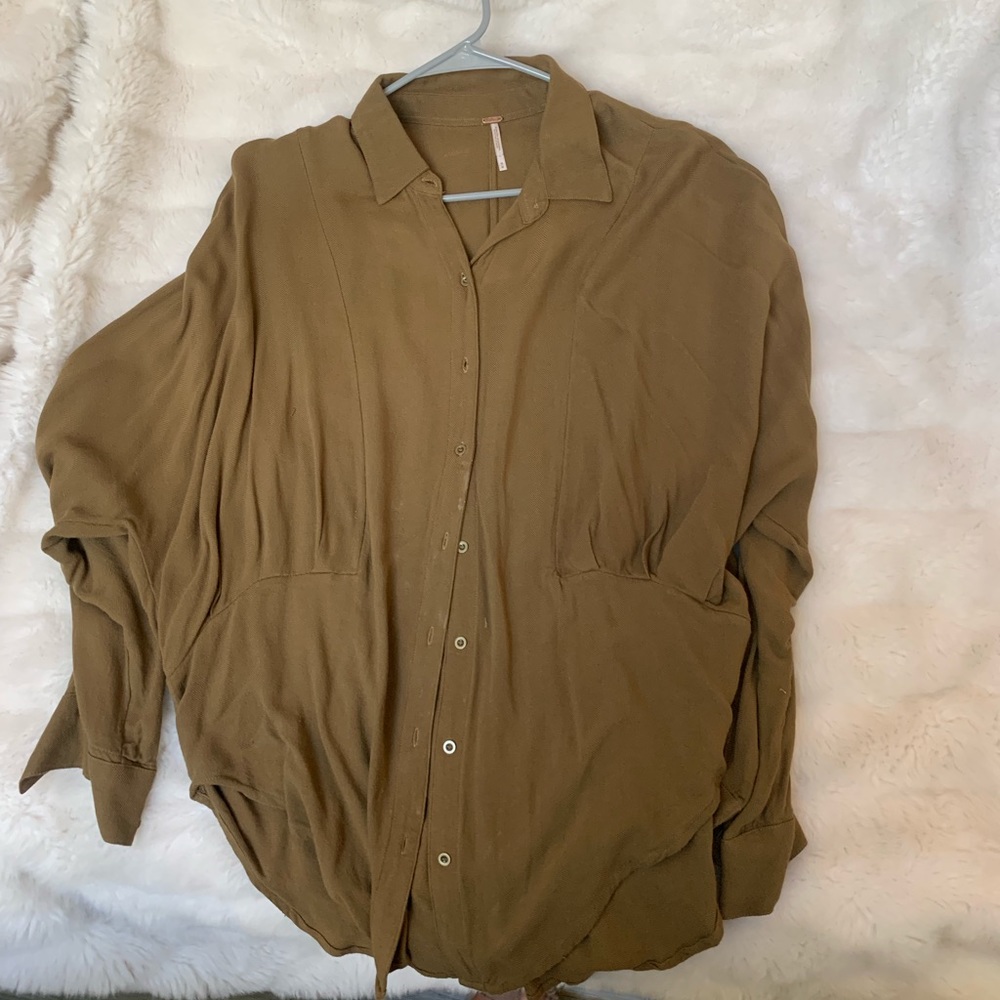 Oversized button down blouse